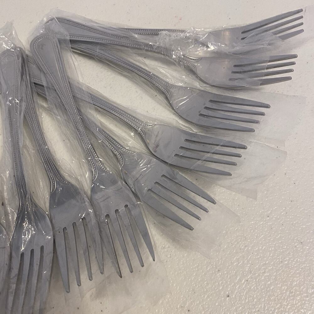 VINTAGE Unbranded STAINLESS Steel SALAD Numbers FORKS INSILVERWARE 9 Pieces Lot - Picture 2 of 6